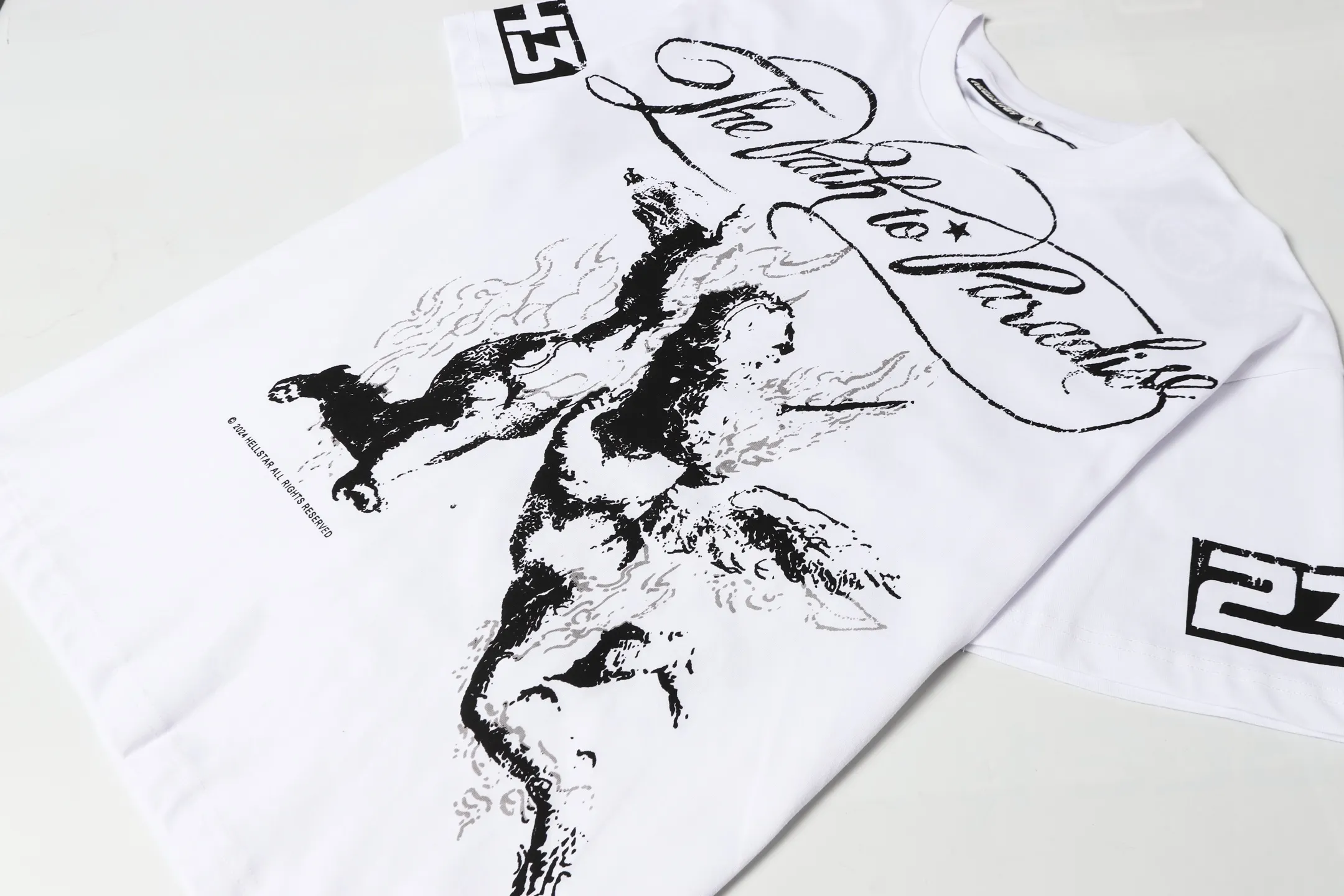713# /White I P54 In Stock Hellstar 、 T （fabric):32 240 Sizes（size）：S-M- L- X L （colour）： /White